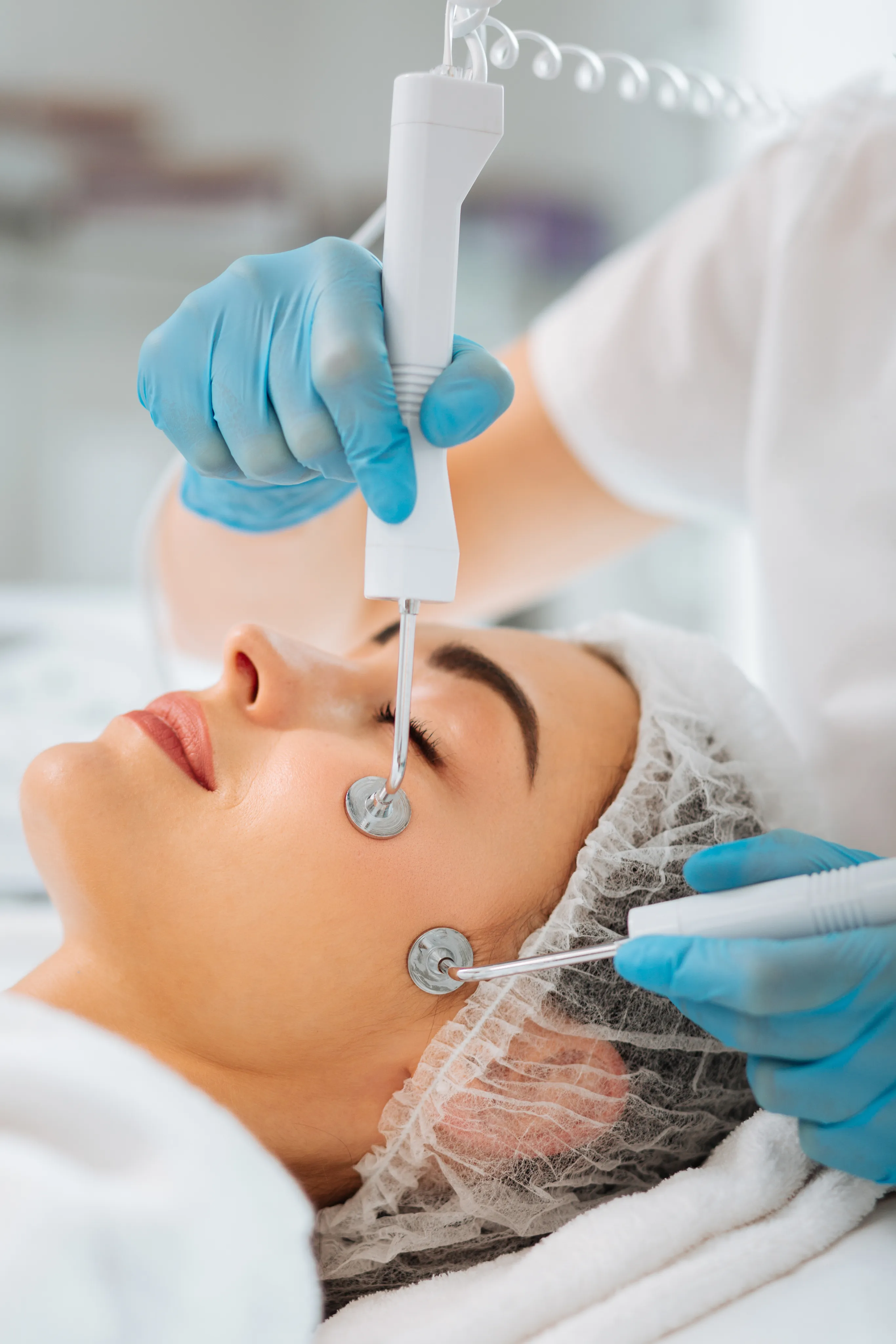 Professional skin treatment procedure